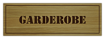 Deurbordje Garderobe gemaakt van hout met gegraveerde opdruk