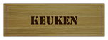 Deurbordje Keuken gemaakt van hout met gegraveerde opdruk