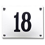 Emaille huisnummerbord gebold 13 x 10 cm | 19 x 16 cm