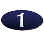 Emaille huisnummerbord ovaal 10 x 5 cm | 20 x 10 cm