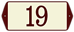 Huisnummerbord emaille oormodel 23 x 10 cm klassiek