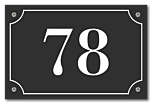 Huisnummerbord klassiek 15 x 10 cm zwart