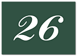 Huisnummerbord klassiek 22 x 16 cm groen