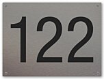 Huisnummerbord rvs-look 20 x 15 cm