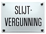 Emaille naambord slijtvergunning slijterij 30 x 20 cm | 14 x 10 cm