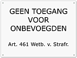 Tekstbord kunststof gegraveerd 40 x 30 cm