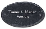 Leisteen naambord ovaal 23 x 13 cm