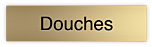 Messing deurbordje Douches