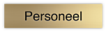 Messing deurbordje Personeel