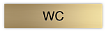 Messing deurbordje wc