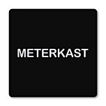 Pictogram Meterkast zwart 10 x 10 cm