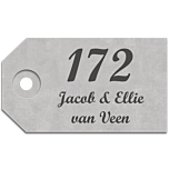 Naambord Beton label 35 x 20 cm