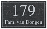 Naambord Belgisch blauwsteen 25 x 15 cm
