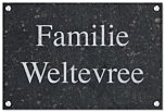 Naambord Belgisch blauwsteen 30 x 20 cm