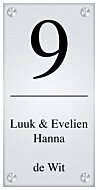 Naambord plexiglas edge 15 x 30 cm
