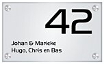 Naambord plexiglas edge 25 x 15 cm