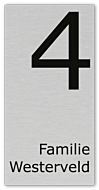 Naambordje aluminum rvs look 10 x 20 model B