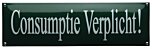 Consumptie verplicht van emaille 15 x 5 cm