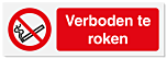 Verbodsbord Verboden te roken van Aluminium 30 x 10 cm
