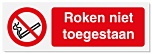 Verbodsbord Roken niet toegestaan