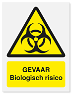 Waarschuwingsbord Gevaar biologisch risico