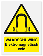 Waarschuwingsbord Waarschuwing elektromagnetischveld