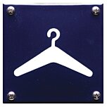 Pictogram informatie van Emaille |10 x 10 cm | schroeven | blauw | gebold