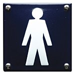 Emaille pictogram WC Heren
