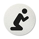 Gebedsruimte pictogram rond rvs-look