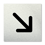 Pictogram vierkant Pijl schuin