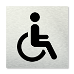 Pictogram vierkant Invaliden toilet