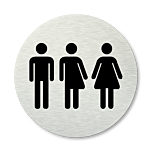 Pictogram rond Toiletten gender neutraal