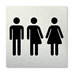 Pictogram vierkant Toiletten gender neutraal
