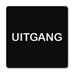 Pictogram Uitgang zwart 10 x 10 cm