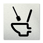 Pictogram vierkant WC schoonmaken