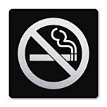 Pictogram Verboden te roken zwart 10 x 10 cm
