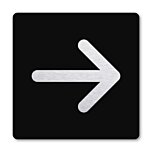 Pictogram Pijl zwart 10 x 10 cm