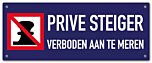 Prive steiger verboden aan te meren Steigerbordje
