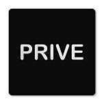 Pictogram Prive zwart 10 x 10 cm