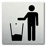 Pictogram Afval prullenbak