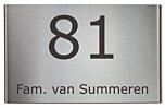 RVS naambord gebogen 19 x 12 cm