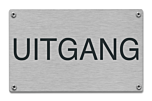 Tekstbord rvs Uitgang