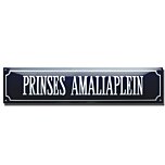 Straatnaambord emaille met sierkader vanaf 33 x 8 cm