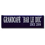 Straatnaambord emaille blauw 33 x 12 cm