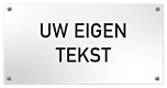 Tekstbord Kunststof eigen tekst Wit