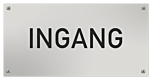 Tekstbord Kunststof Ingang zilver