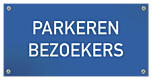 Tekstbord Kunststof Parkeren bezoekers
