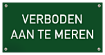Tekstbord Verboden aan te meren