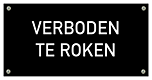 Tekstbord Verboden te roken Zwart