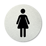 Pictogram rond Toilet dames